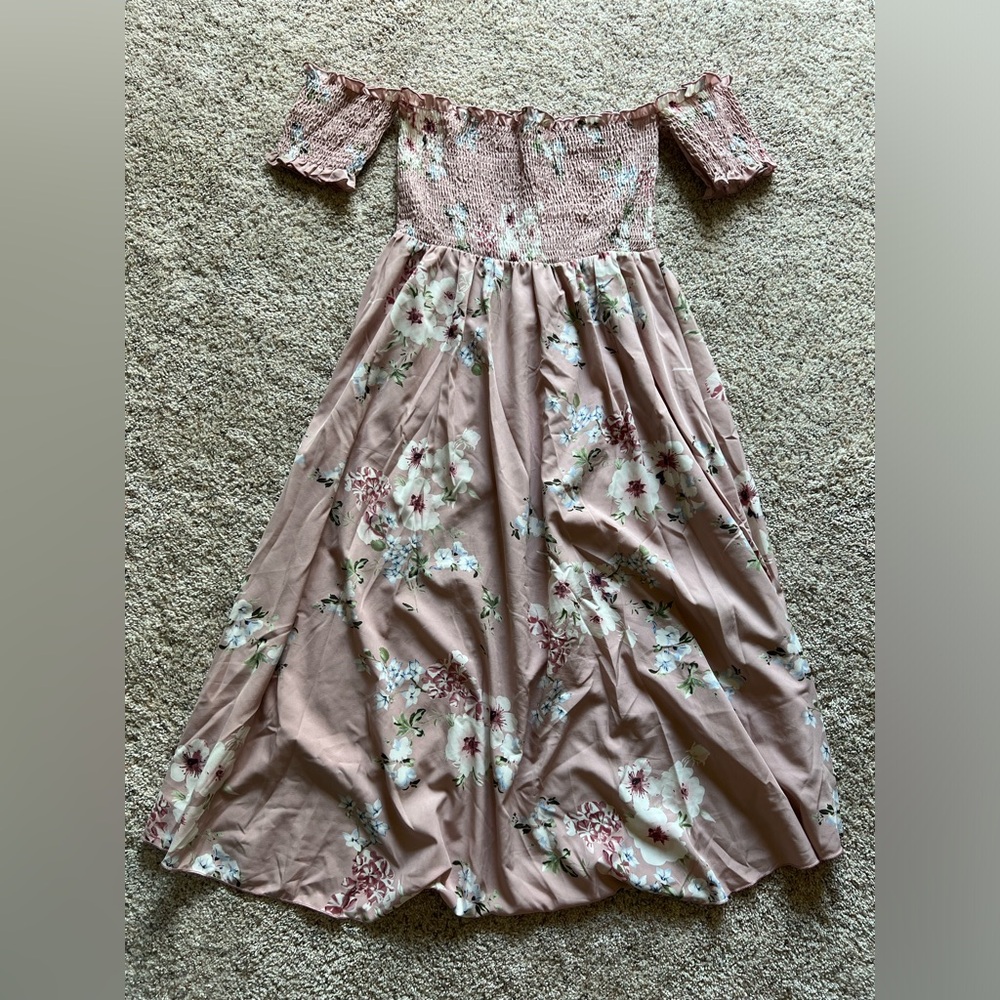 Women’s Midi Dress | Pink Floral | Size L